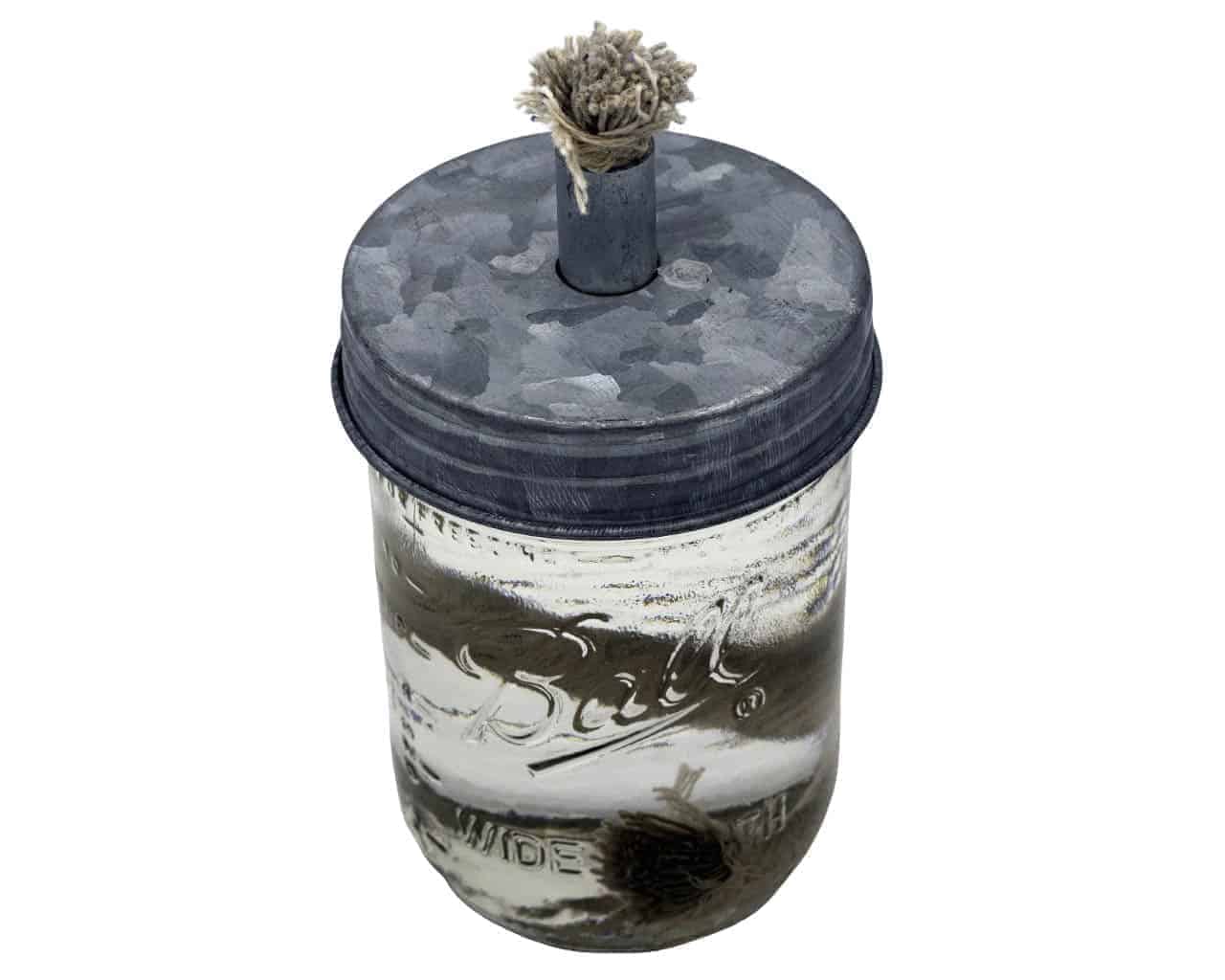 Mason Jar Lifestyle - Wholesale Lantern - Tiki Torch Oil Lamp Lid in Galvanized Metal for Mason Jars7