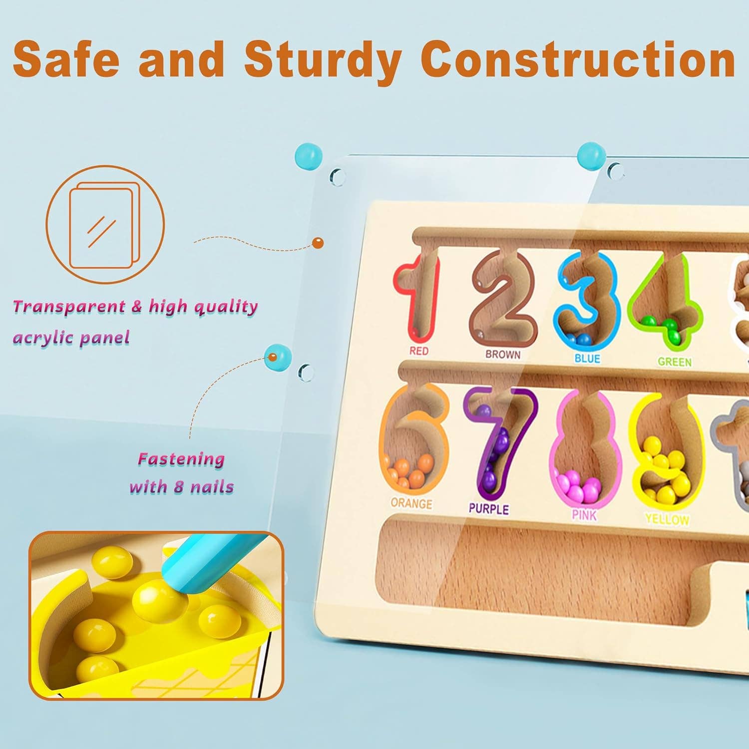 VIGOR - Wholesale Toy Car/Truck - Kids - Maze Educational Game Color Number Montessori Education6