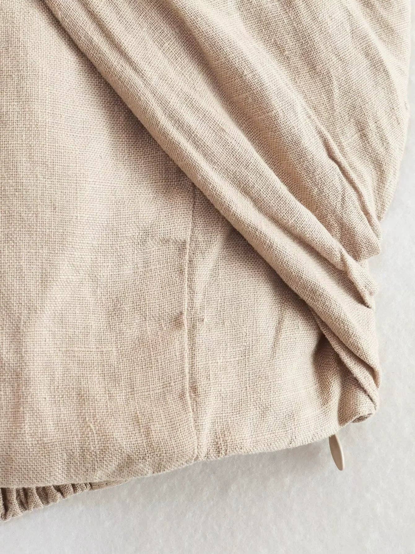 Khaki Ladies Criss Cross Tie Halter Top And Pants Set 9711 for wholesale on Faire8