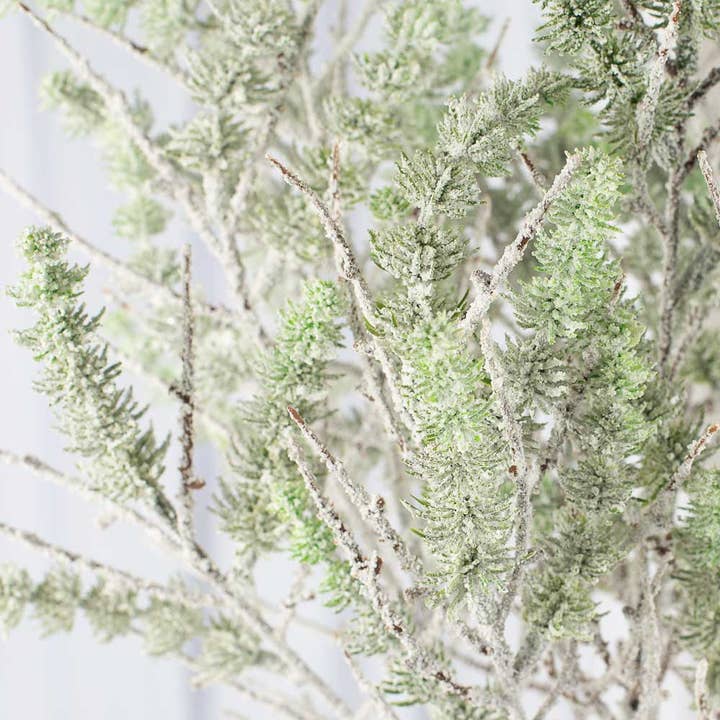 Factory Direct Craft - Wholesale Artificial Flowers - 23" Artificial Snowy Ming Pine Stem (Pack of 3 Stems)2