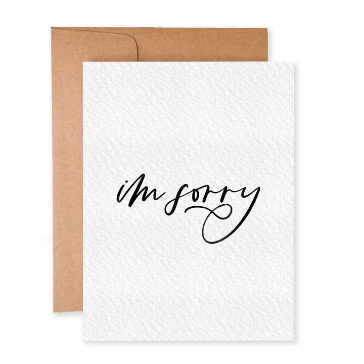 I'm Sorry | Minimal Card for wholesale by Paper Dove Shop