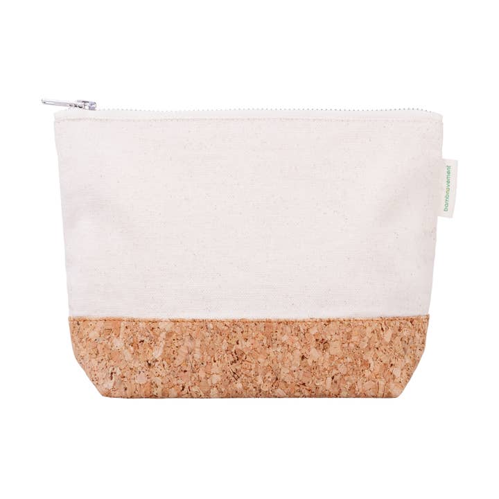 Cork Cotton Toiletry Bag | Plastic-Free | Vegan for wholesale by Bamboovement