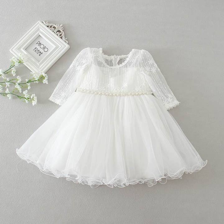 Nicolette's Couture - Vendita all'ingrosso Vestito - Bambini - Abito Sarah con ricamo floreale e scollo a V