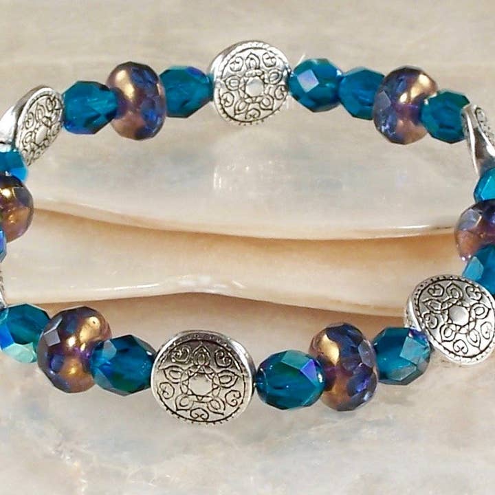 Jo Bird Jewelry - Wholesale Beaded Bracelet - Elastic Czech Bracelet - Spring Colors