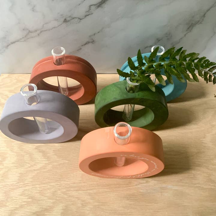 Left Corner Goods - Wholesale Vase - Propagation Station Modern Bud Vase | cement home decor5