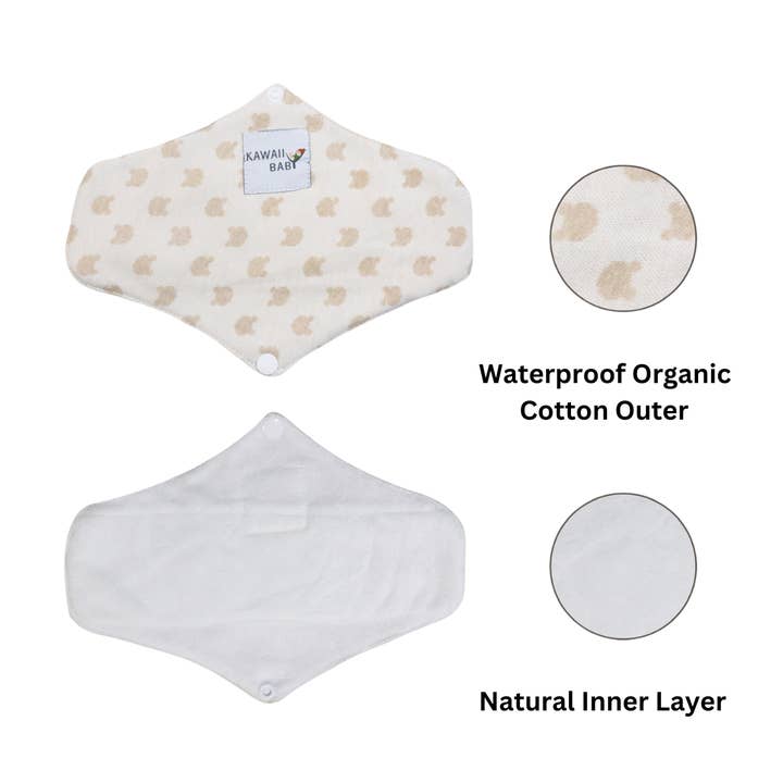 KaWaii Baby Diapers - Wholesale Menstrual Pad/Liner - KaWaii High Quality Bamboo Menstrual Pad Leakproof 6-Pads7