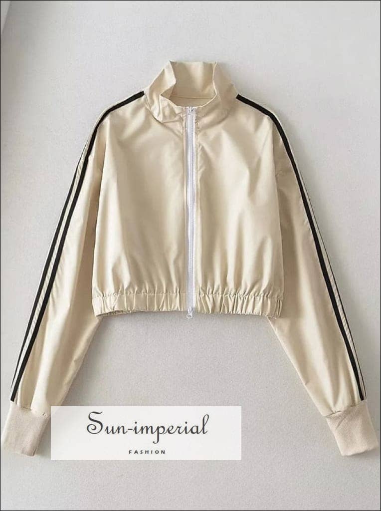 Sun Imperial - Wholesale Tracksuit - Women's - Women Striped Training Tracksuit Set With Double Zip Jacket10