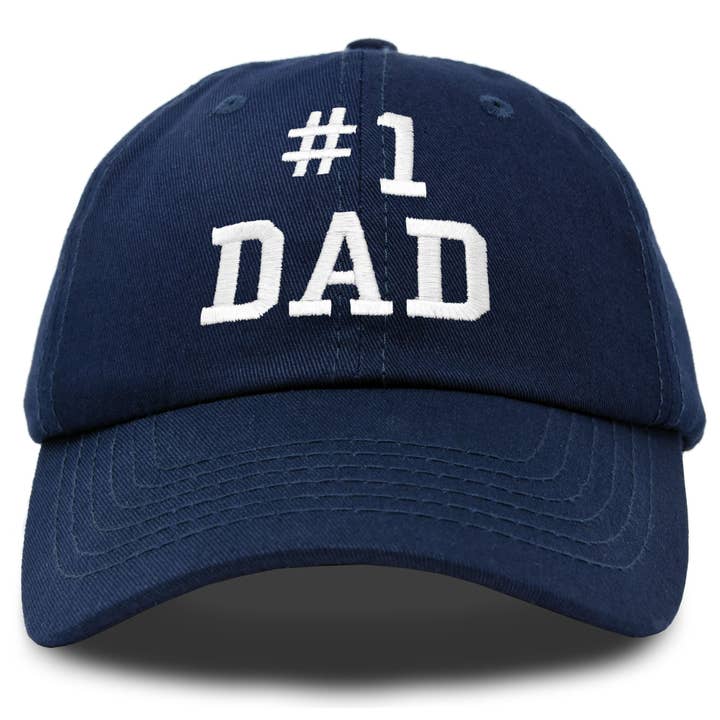Dalix - Wholesale Baseball Cap - Men's - DALIX #1 Dad Hat Number One Fathers Day Embroider Ball Cap