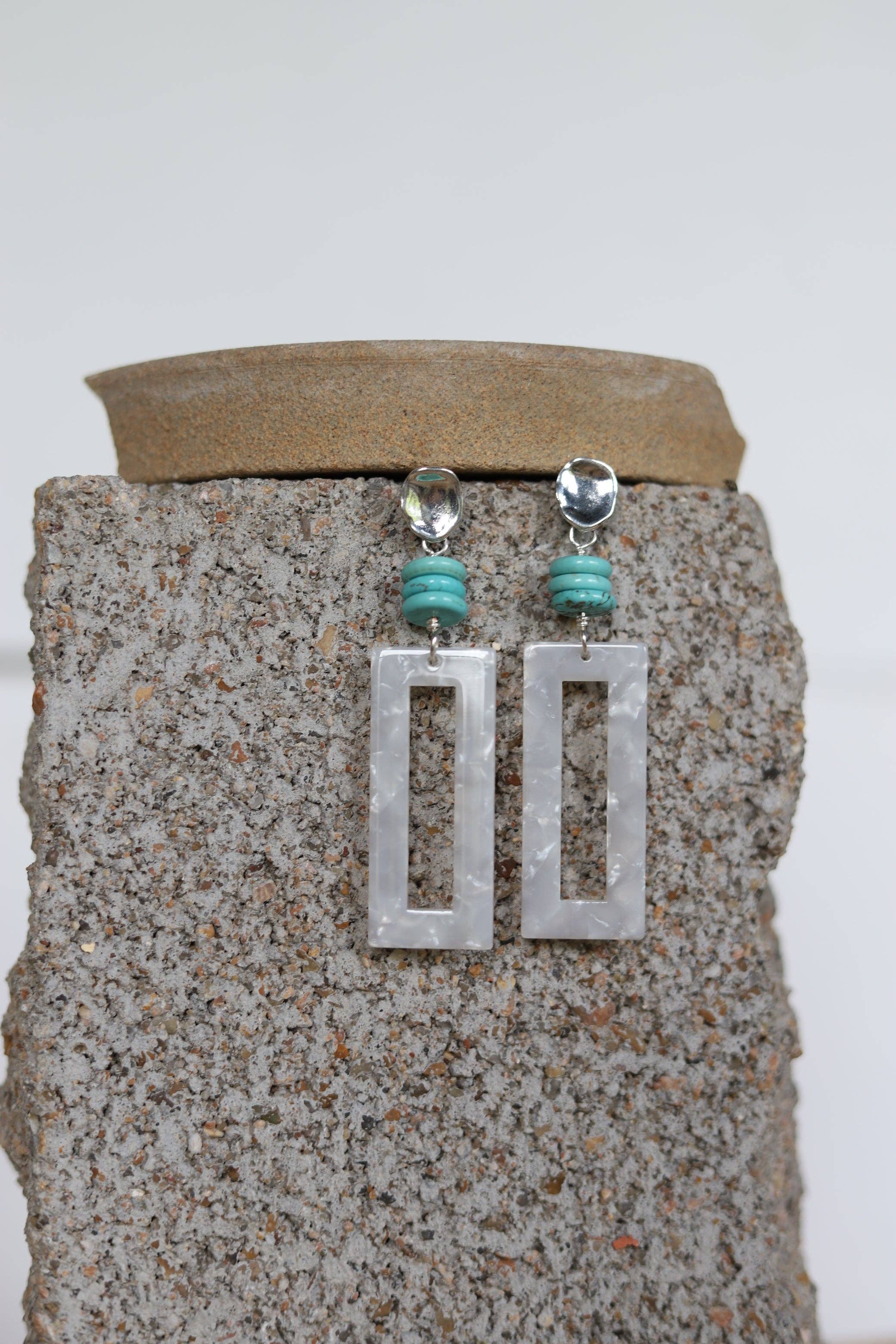 Turquoise Haven - Wholesale Dangle Earrings - 32428 R4-580
