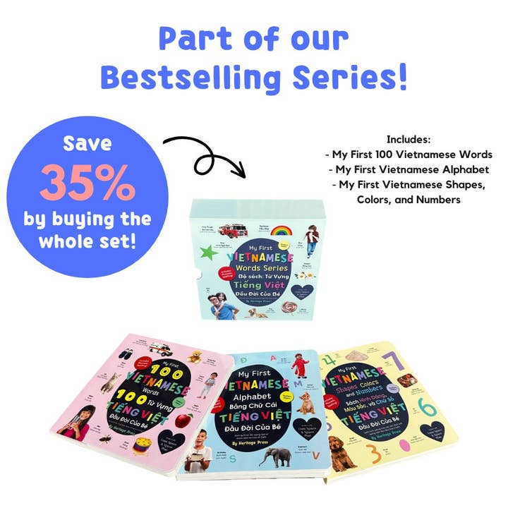 Heritage Kids Press - Wholesale Preschool Book (3-5) - My First 100 Vietnamese Words5