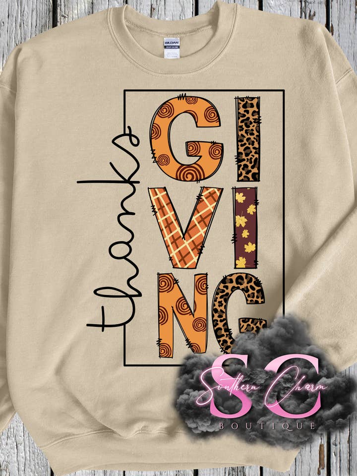 Thanksgiving Crewneck for wholesale by Southern Charm Boutique