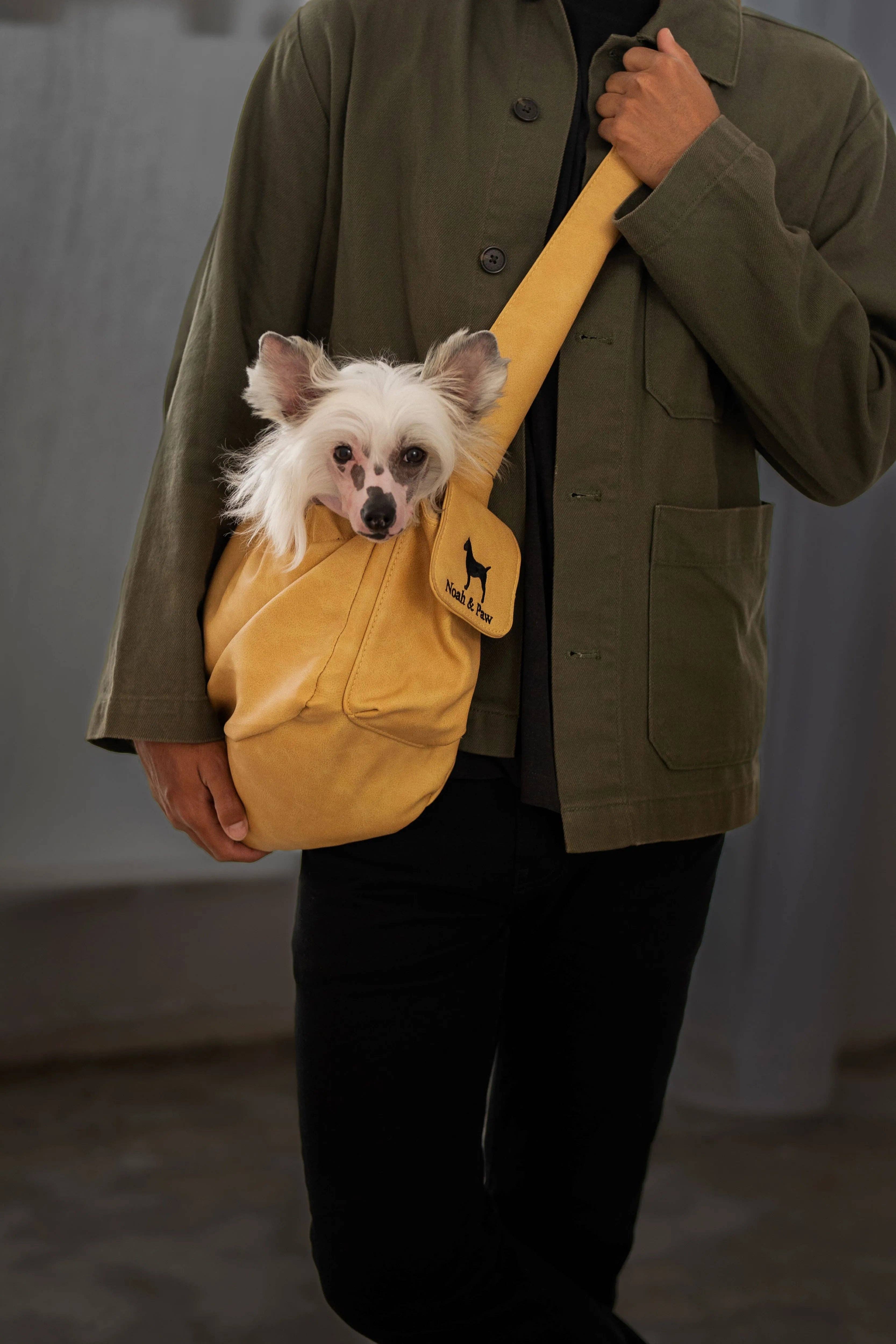 NOAH AND PAW LLC - Wholesale Pet Carrier - Cat/Dog - Vegan Leather Pet sling Carrier, Ruffle Style18