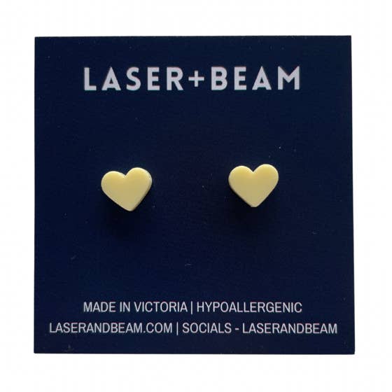 Heart Studs - Yellow for wholesale by laserandbeam