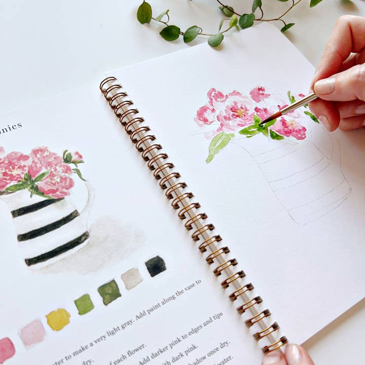 emily lex studio - Wholesale Coloring Book - Adult - bouquets watercolor workbook