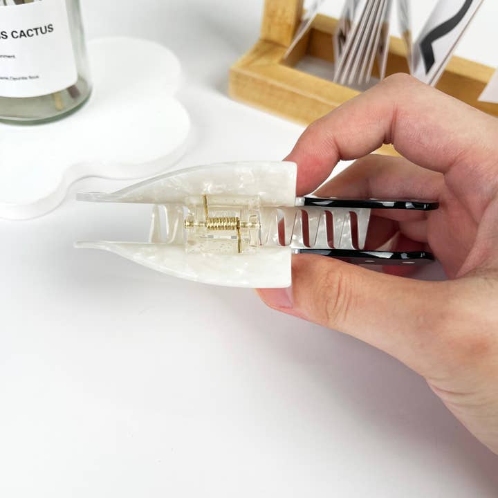 White Funy Knife Hair Claw Clip for wholesale on Faire4