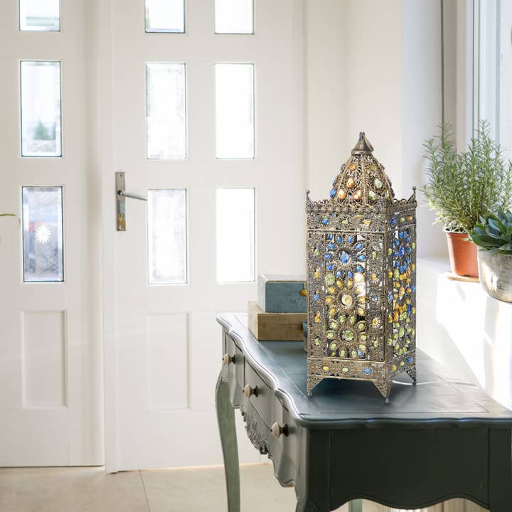 River of Goods - Wholesale Accent/Desk Lamp - 24"H Esther Jeweled Moroccan Brass Table Lamp5