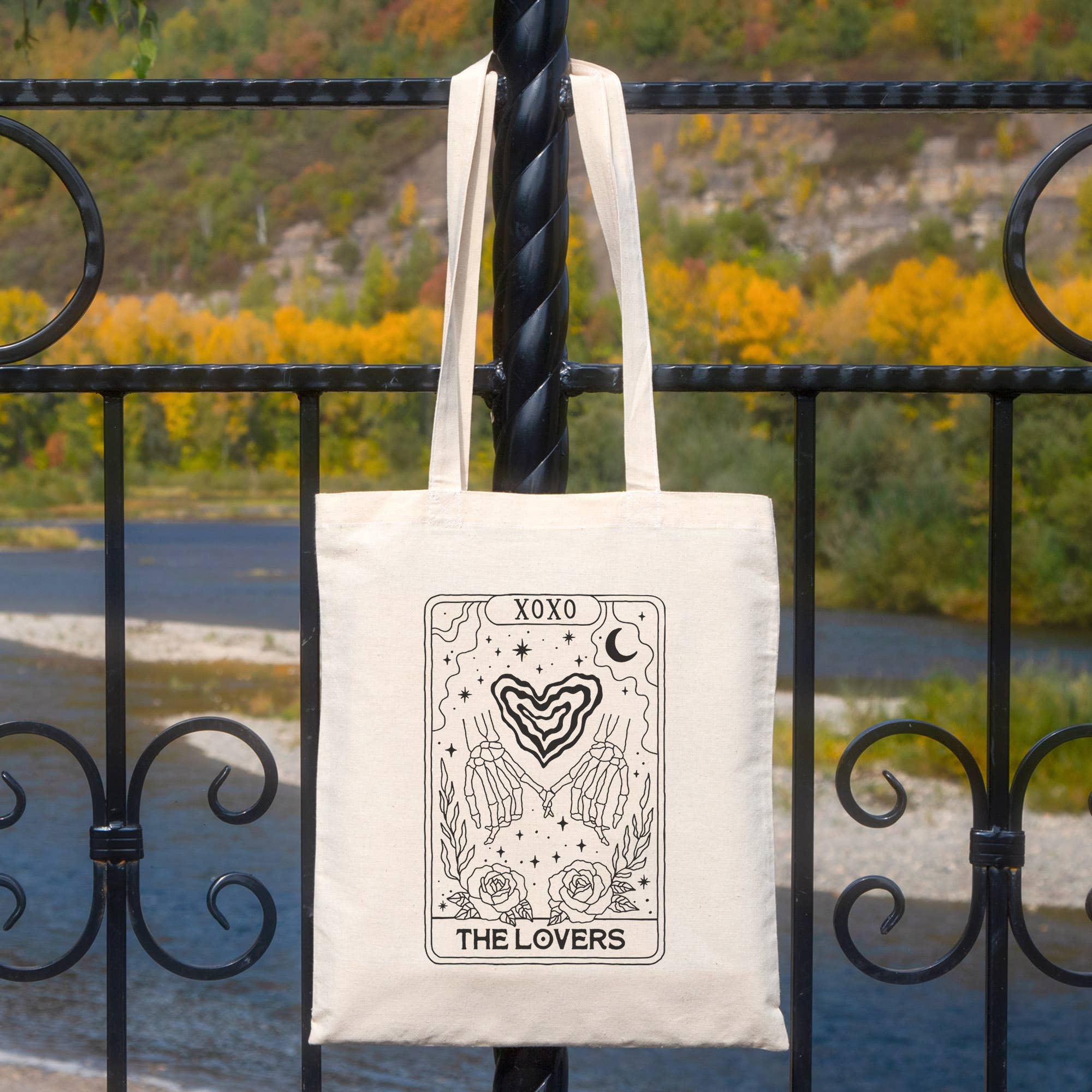 Lucky Luna Apparel - Wholesale Tote Bag - Women's - The Lovers Tarot Card Tote Bag3