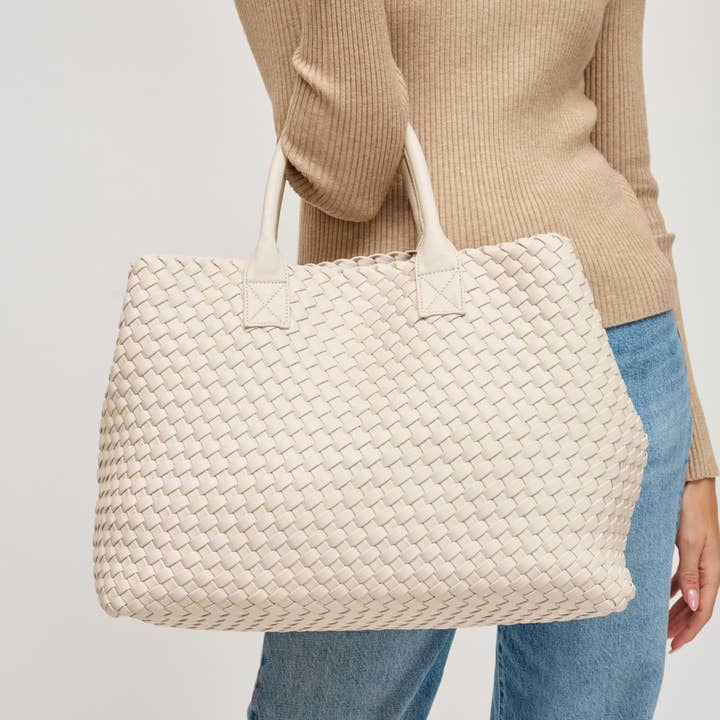 Urban Expressions - Wholesale Tote Bag - Women's - Ithaca Woven Vegan Leather Tote9