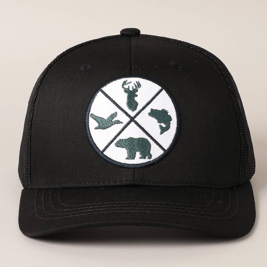 Fashion City - Wholesale Trucker pet - Heren - ANIMALS baseballpet met geborduurde patch voor heren met mesh-achterkant0