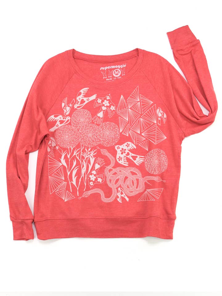 Supermaggie @ Faire - Wholesale T-Shirt (Graphic) - Women's - Secret Garden Pia Tri Blend Pullover4