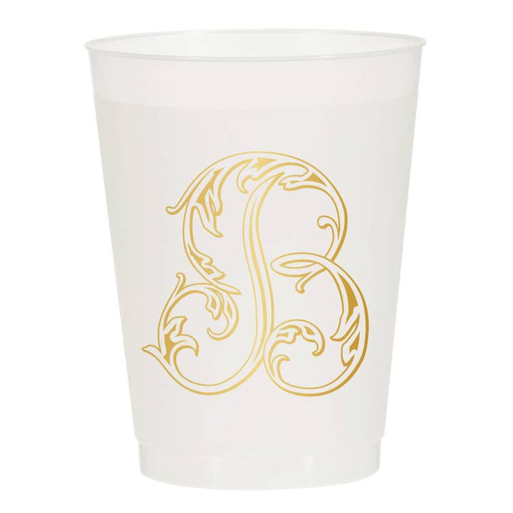 Sip Hip Hooray - Wholesale Disposable Cup - Initial Monogrammed Frosted Cups