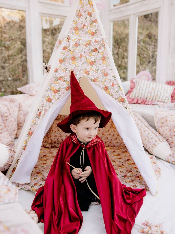 Chapéu vermelho mágico para bruxa por atacado de Moi Mili