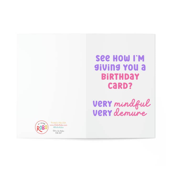 R is for Robo - Wholesale Verjaardagskaartje - Grappige Verjaardagskaart voor Beste Vriend Schattige Verjaardagswenskaarten (Kopie)2