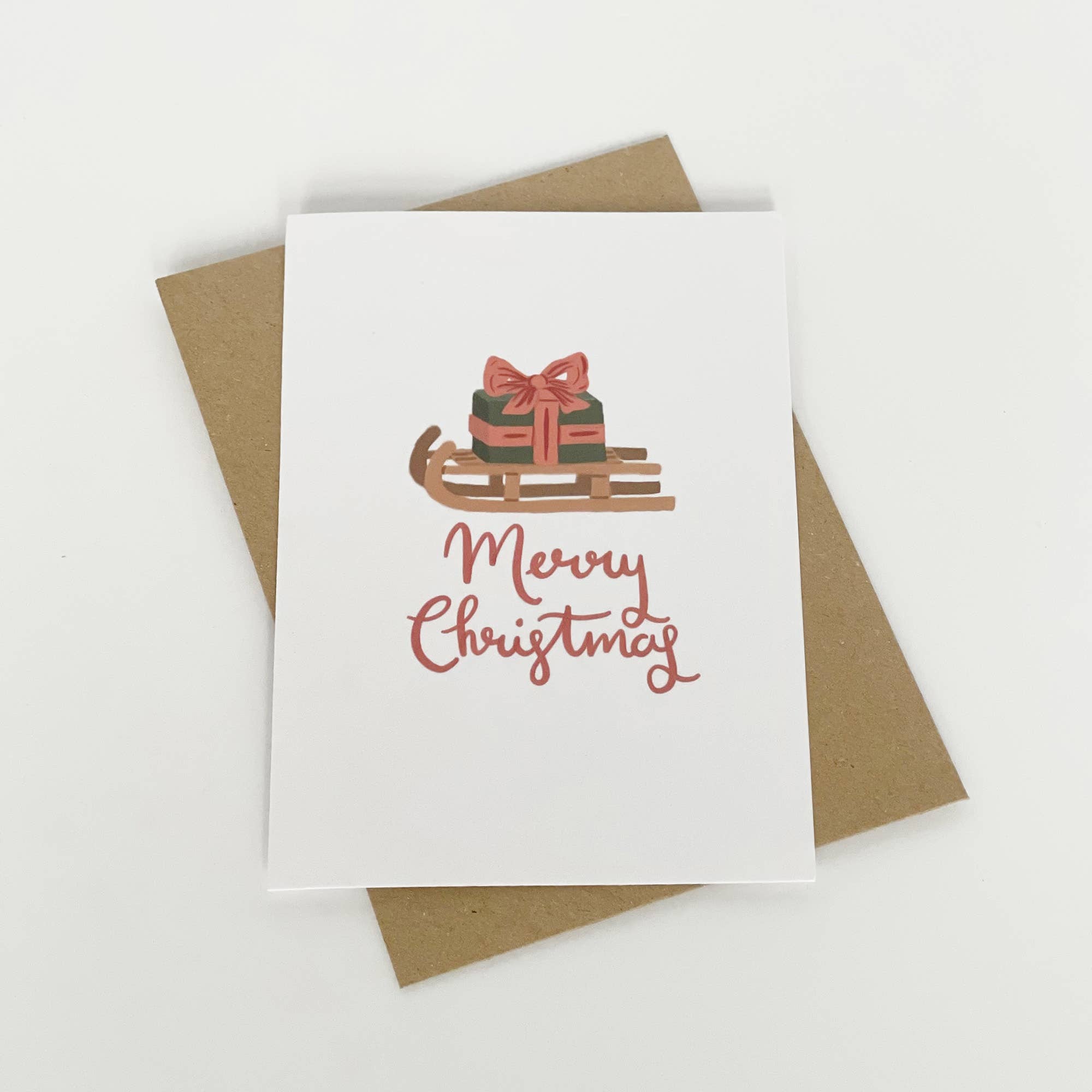 Lomond Paper Co – wholesale Christmas card – Sledge & Present Merry Christmas Card3