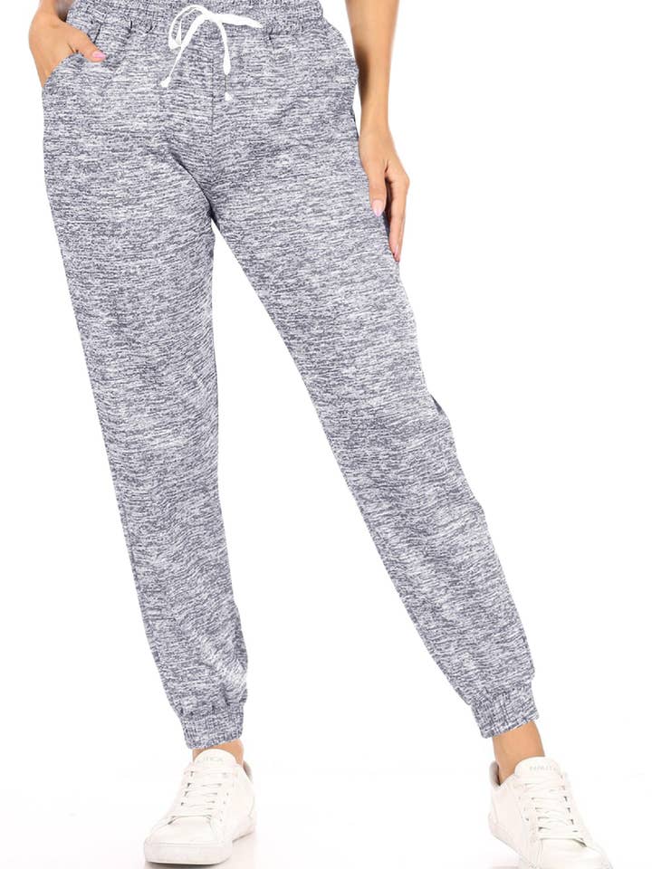 Casual joggingbroek met hoge taille en trekkoord voor dames voor wholesale door MOA COLLECTION