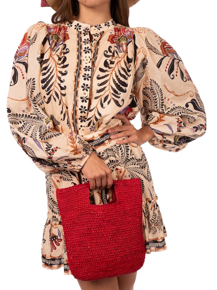 Mini ConCon Crochet Petite Straw Basket for wholesale by Shebobo