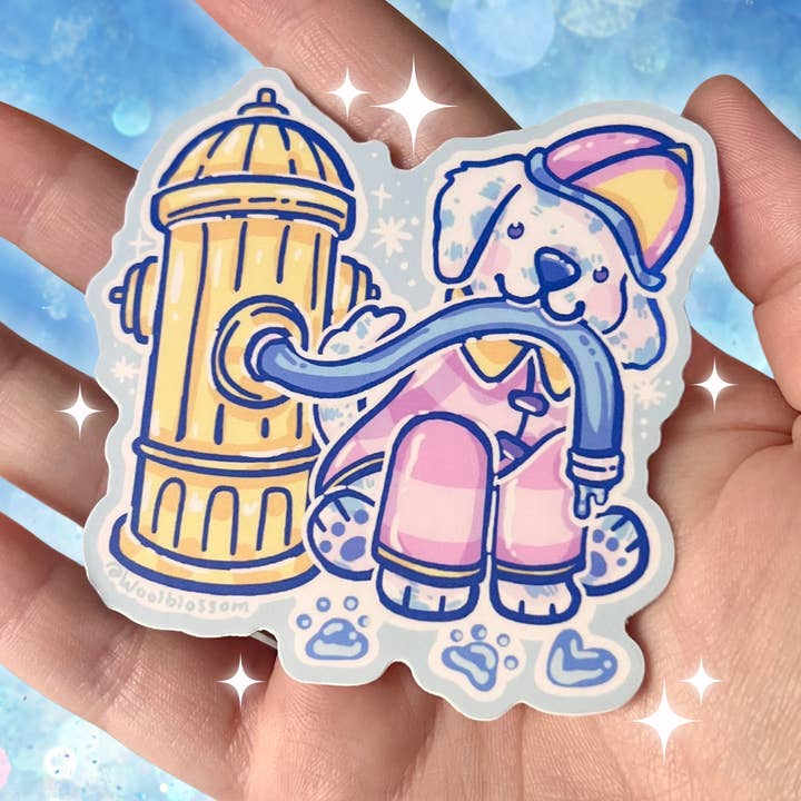 Autocollant ~ Dalmatien pompier pour la vente par Woolblossom