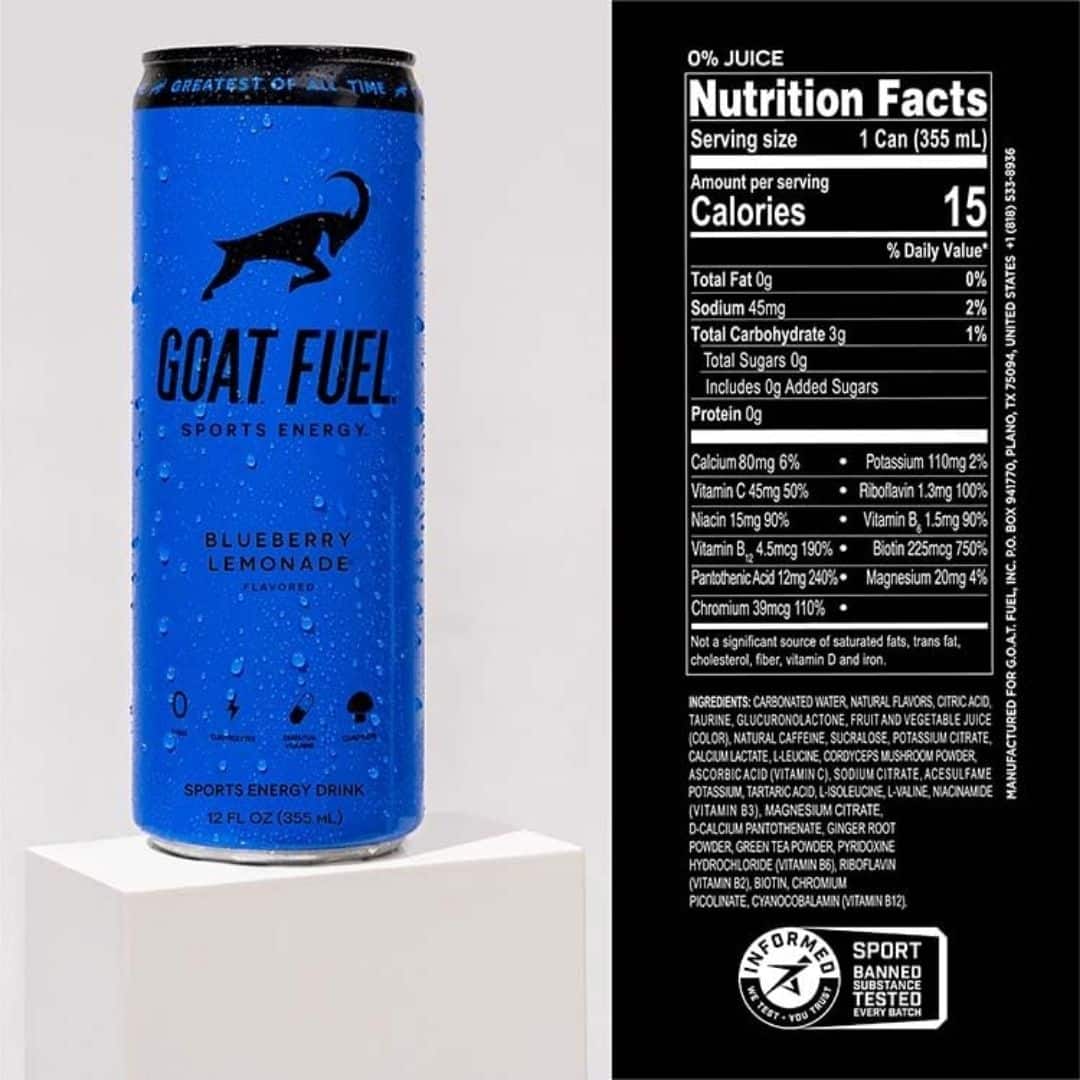 L&F Universal Goods - Wholesale Sports/Energy Drink - Goat Blueberry Lemonade 12/12Oz3