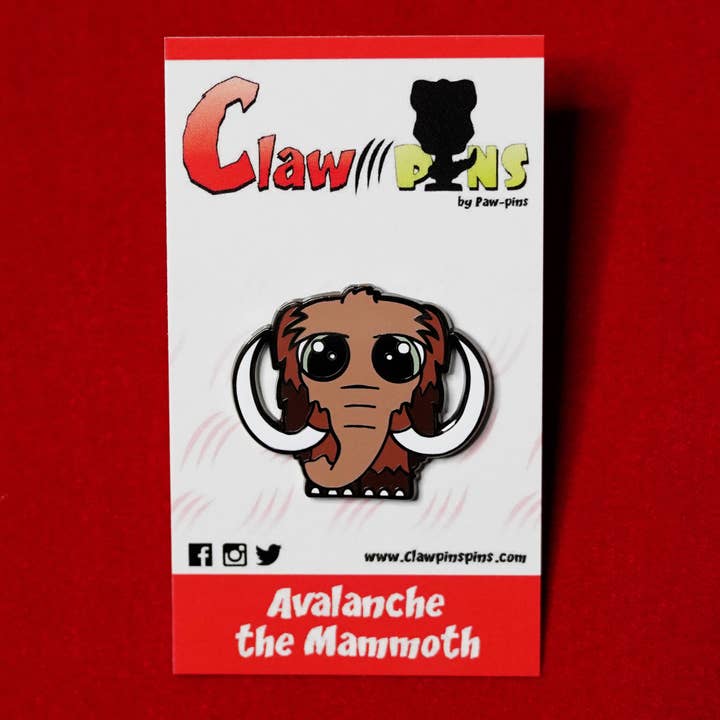 Paw-pins - Vente Épinglettes/boutons - Adorable épinglette en émail Mammouth - Avalanche The Mammoth