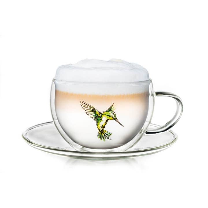 Creano - Wholesale Coffee/Tea Cup - Hummi Thermal Mug with Saucer Green1