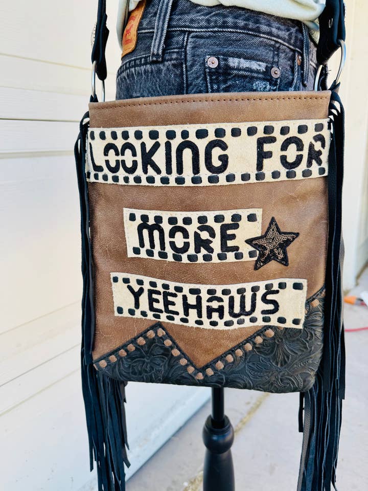Looking For More Yeehaws Crossbody Purse for wholesale by Wild Hancock Creations