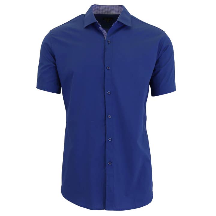 Galaxy By Harvic – Engroshandel Skjorte med buttondown – Mænd – Slim Fit Kortærmet Skjorter til mænd