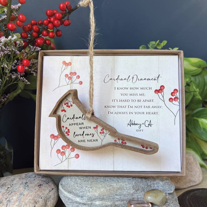 Cardinals Appear Framed Ornament for wholesale by Abbey + CA Gift