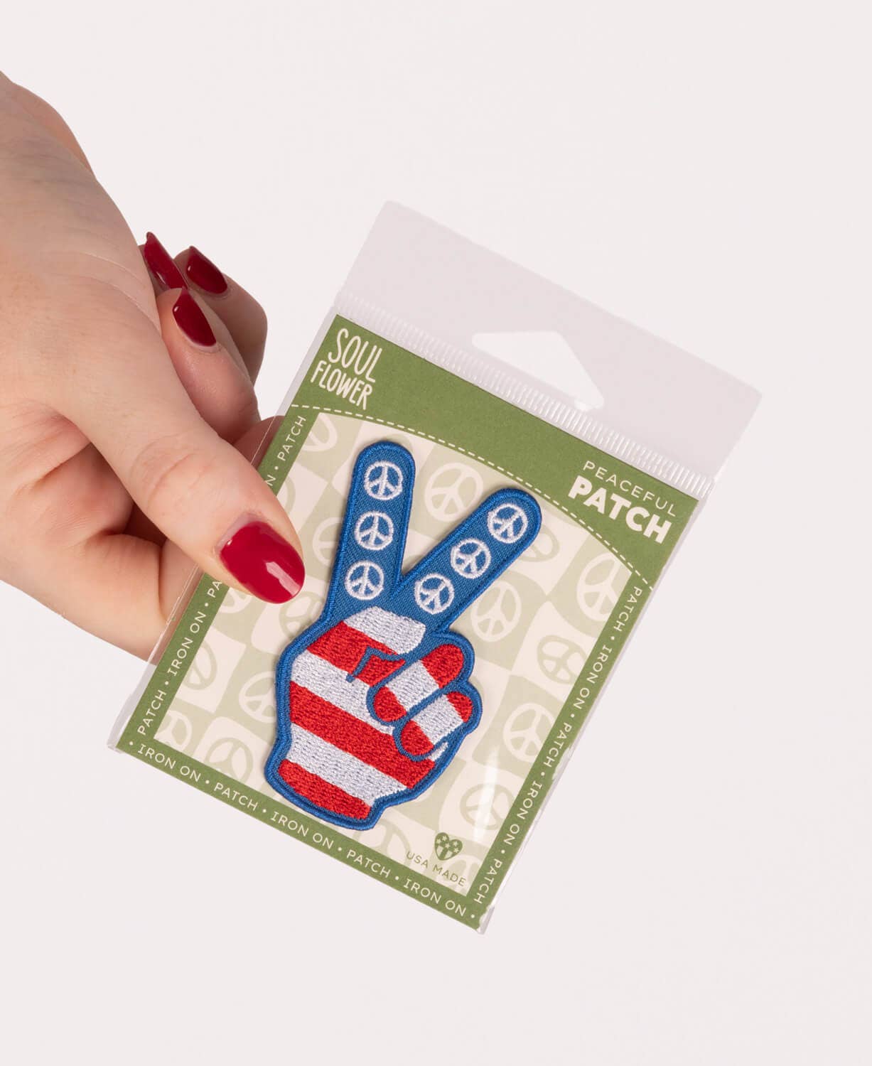 Soul Flower - Vendita all'ingrosso Toppe - Toppa termoadesiva "Pace in America" - Toppa della Pace0
