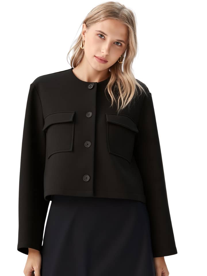 BR11990 ITALIAN SUEDE BLACK JACKET for wholesale by Becky Rose