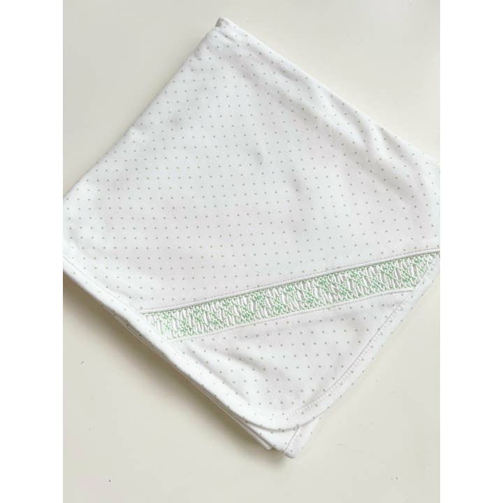 Couverture pour bébé - Pois verts pour la vente par Azulito US