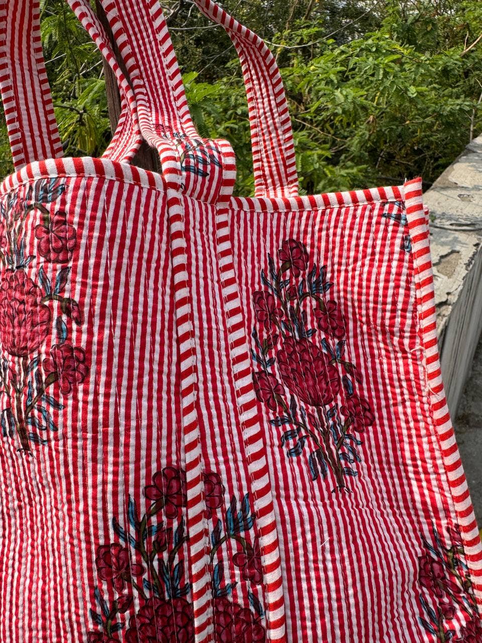 GYPSY STUDIO - Vendita all'ingrosso Tracolla - Donna - Borsa tote stampata a mano in cotone trapuntato Borse a tracolla1