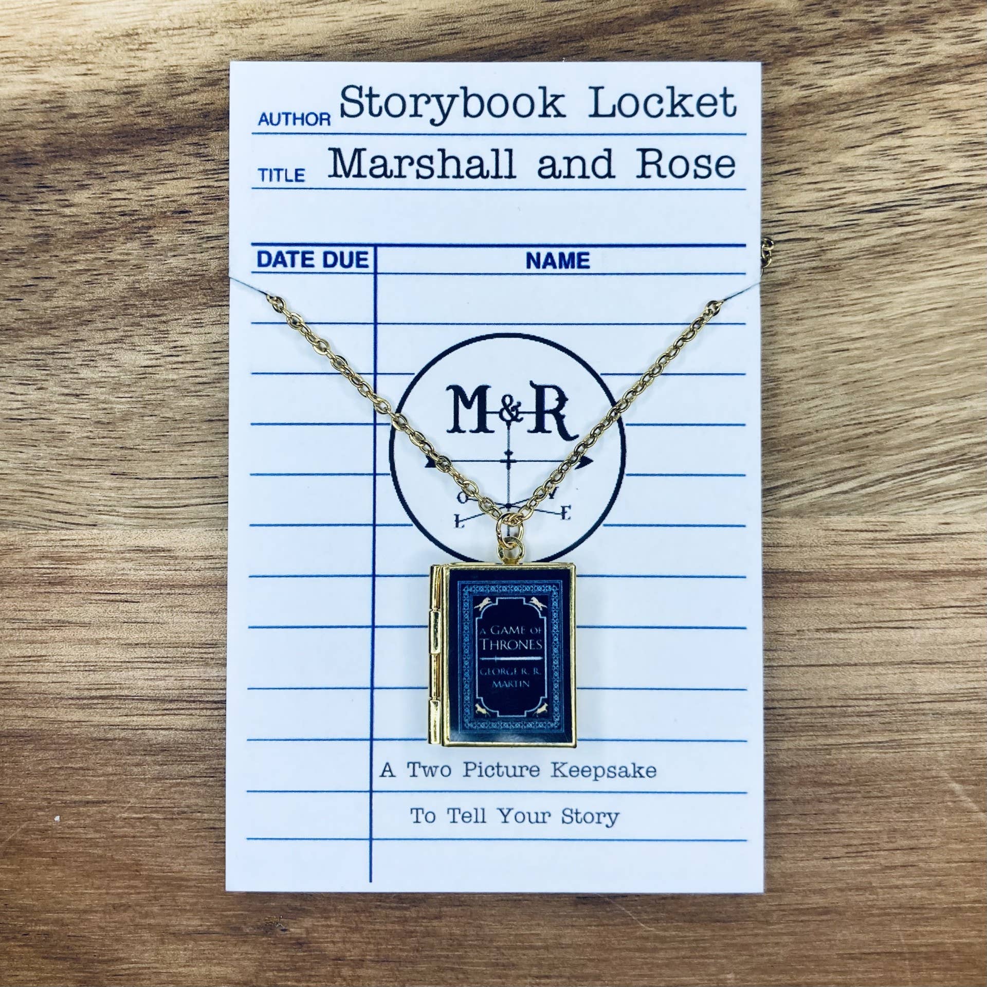 Marshall and Rose - Wholesale Locket Necklace - Book Locket Game of Thrones 0