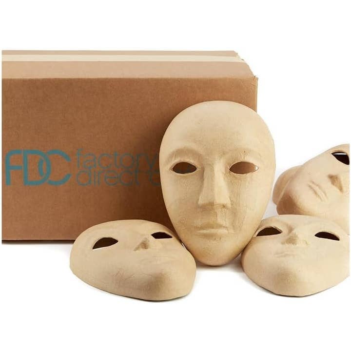 Factory Direct Craft - Wholesale Paper Mache - Paper Mache Mask – Blank Face for Creativity and Expression