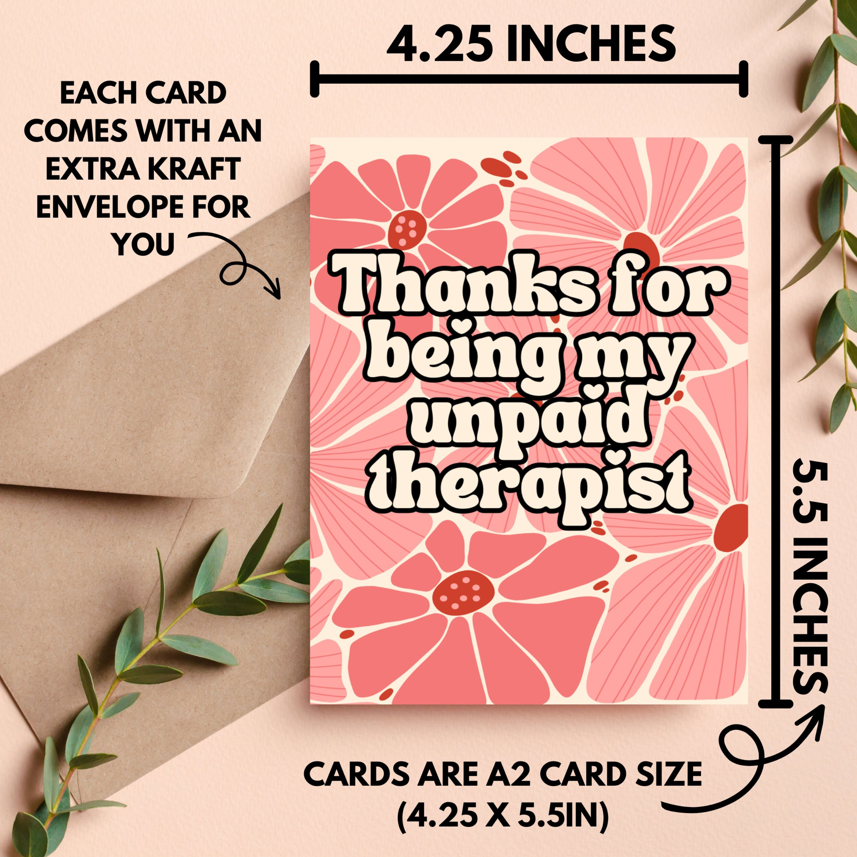 As Told By Ellie - Vendita all'ingrosso Biglietti di ringraziamento - Divertente biglietto di ringraziamento per un amico, biglietto di ringraziamento per un amico1