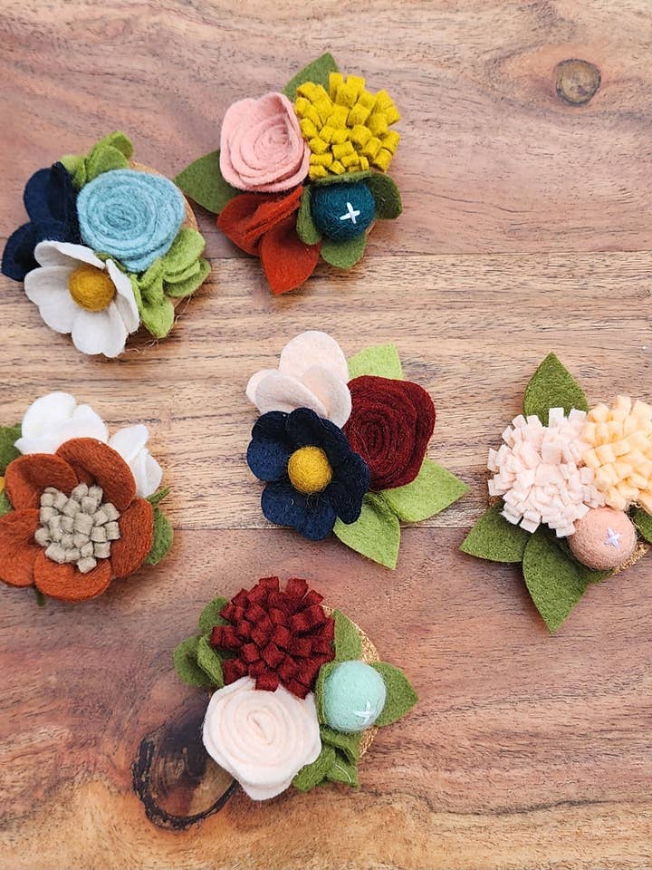 Felt Flower Magnet for wholesale by Madymae Felt Florals
