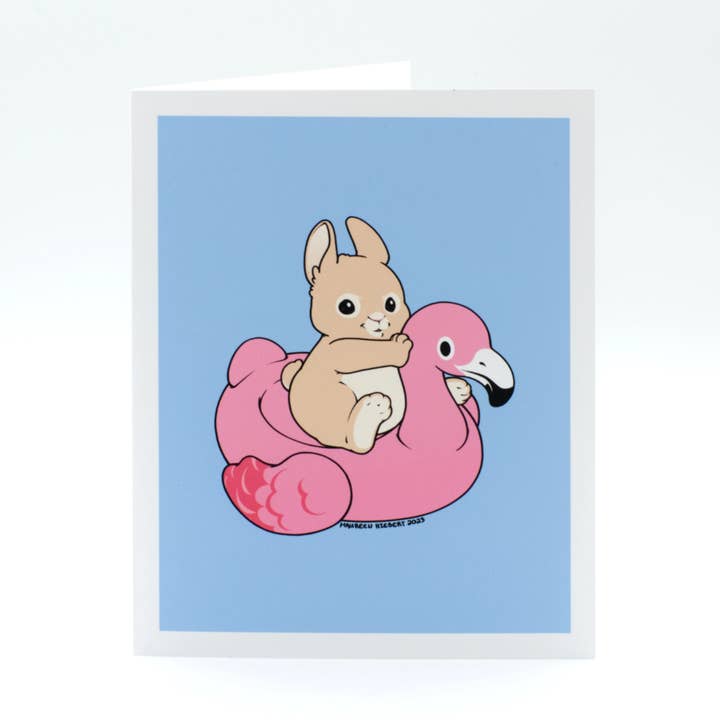 Beach Bunny Greeting Card for wholesale by Maureen Creates