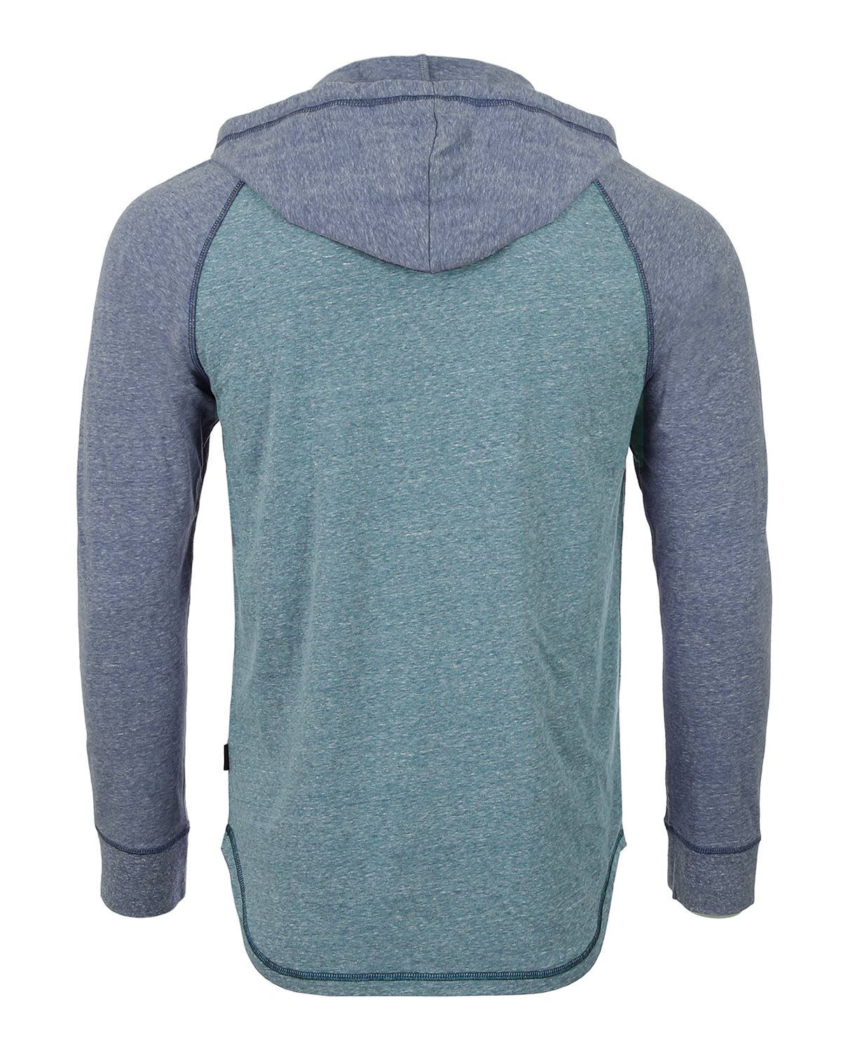 ZIMEGO – wholesale Hoodie - Herr – ZIMEGO herrhoddie med lång ärm, färgblock och henley-krage5