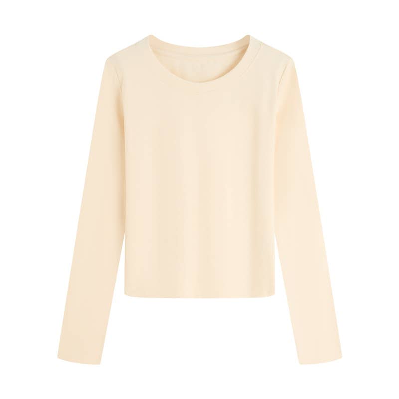 Rosa Clothing - Wholesale T-Shirt - Women's - Slim basic long-sleeved cotton rib T-shirt top5