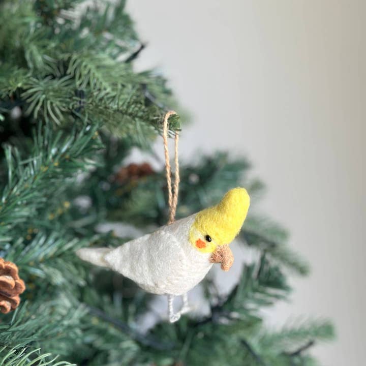 Ganapati - Wholesale Ornament Set - Felt Bird Ornaments Set of 6 - B Set