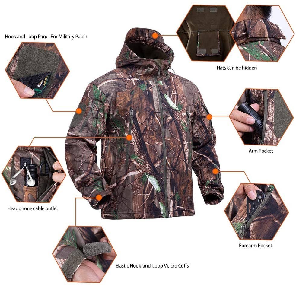 Antarctica Outdoors - Wholesale Windbreaker - Men's - Hunting Gear Suit For Men Camouflage Windproof Jacket1